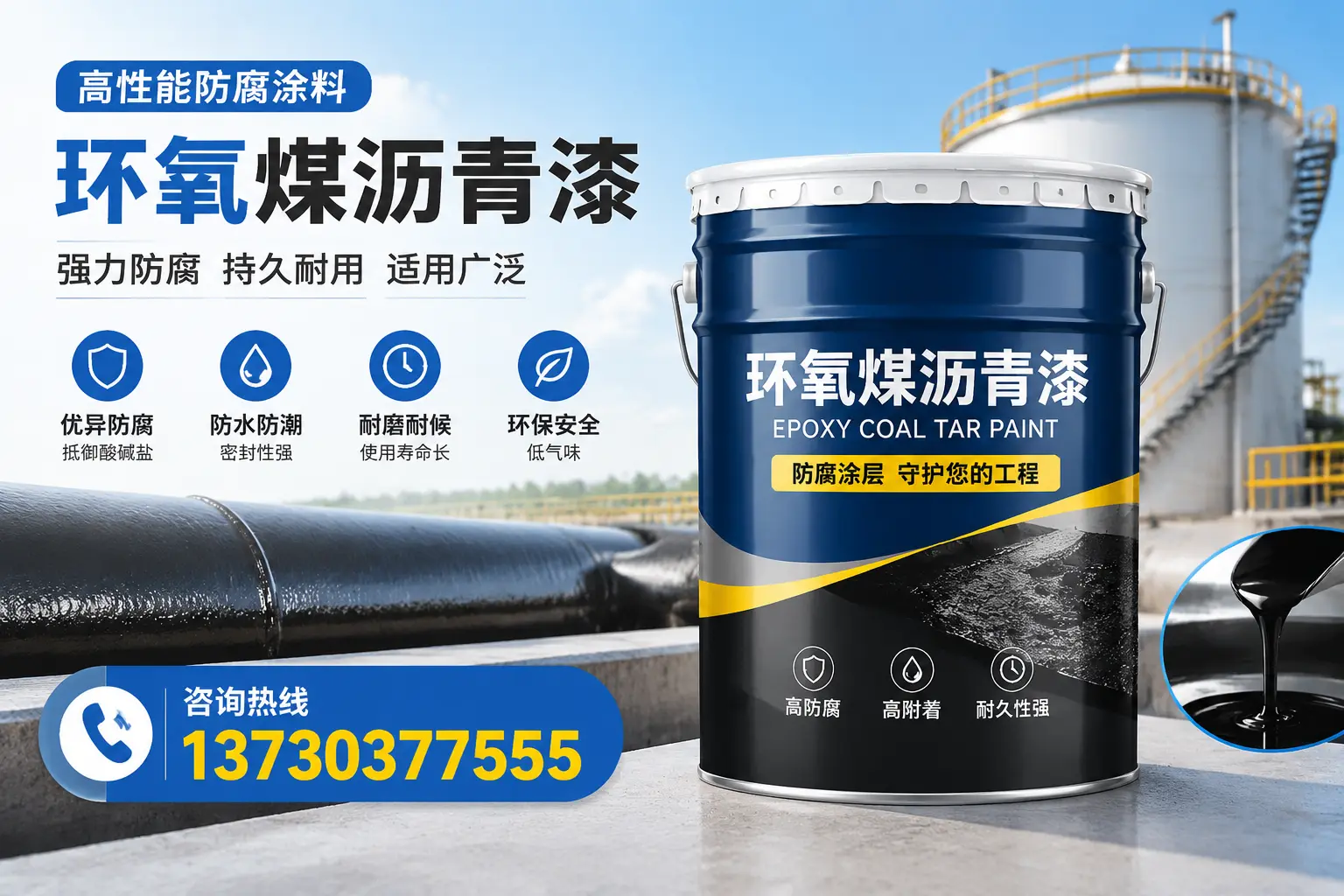 环氧煤沥青漆的耐久性分析,适合安阳的使用场景