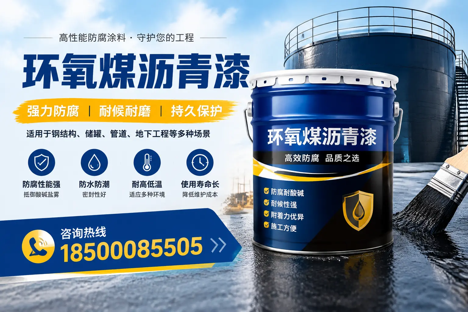 环氧煤沥青漆在工业中的应用,安阳企业的选择